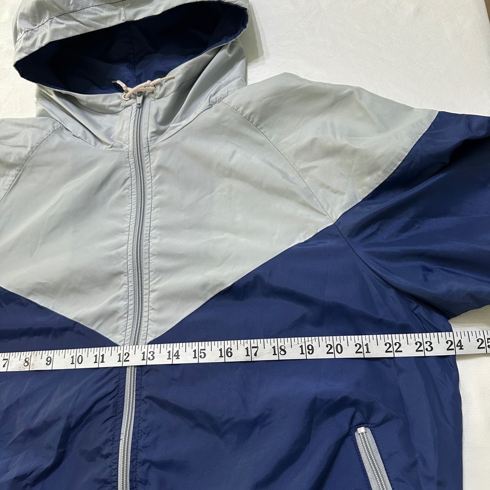 VTG 70s 80s Nike Orange Tag Windbreaker Jacket Men XL USA Made Blue Grey Chevron - Picture 5 of 8